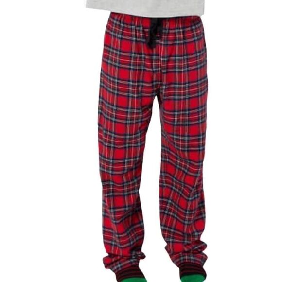 Flannel Lounge Red Plaid Pajama Pants -H - Picture 4 of 4
